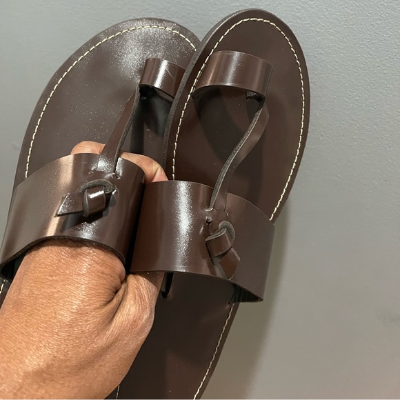 Custom Hand Made stylish slippers Brown Sz 44 - Picture 2 of 10